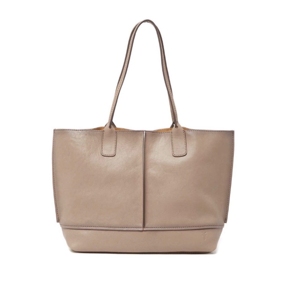 NEW Frye Lucy Leather Grey Tote Bag